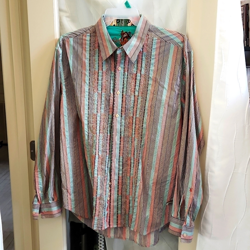 Robert Graham Plaid Embroidered Button Down Shirt